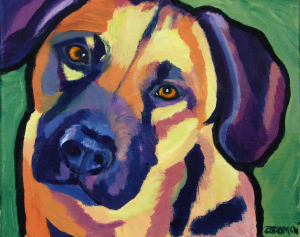 commission, dog portraits in oil or acrylic