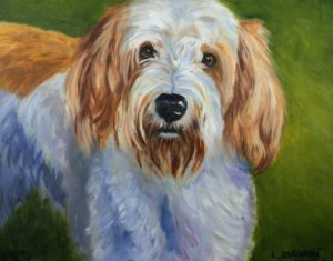 oil painting of Petit Basset Griffon Vendeen