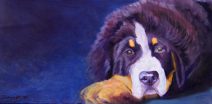 dog oil painting commission